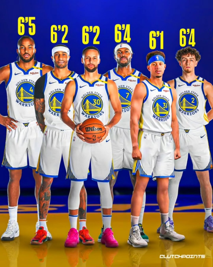 勇士新赛季拥有7名后卫,平均身高为190cm